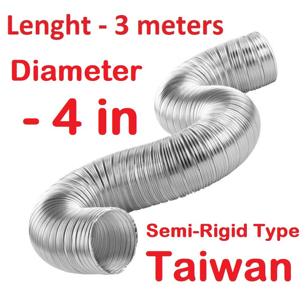 Flexible Aluminum Air Duct Semi Rigid Type 3 meters Aluminum Foil Flexible Ducting Ventilation HVAC