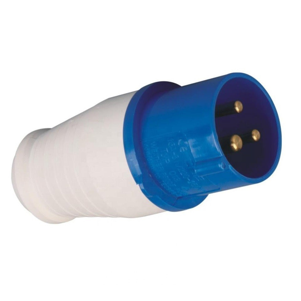 CNC Industrial Plug 013 2P+E 220V 16A Blue White 3 Pin #013