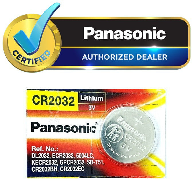 Panasonic CR2032 (1 pc) ECR2032 2032 Lithium Coin Cell Button Battery 3V 3 volts