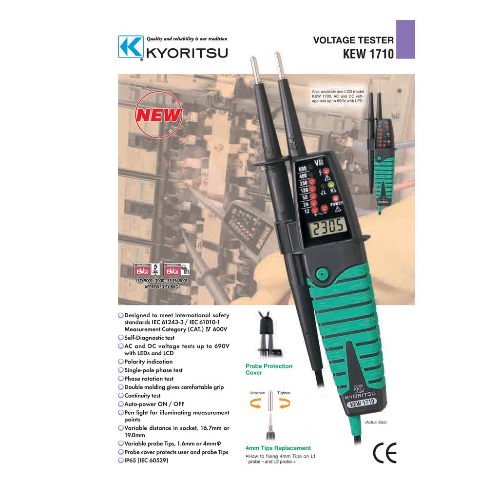 Kyoritsu 1710 Voltage Tester 1710 Voltage Testers
