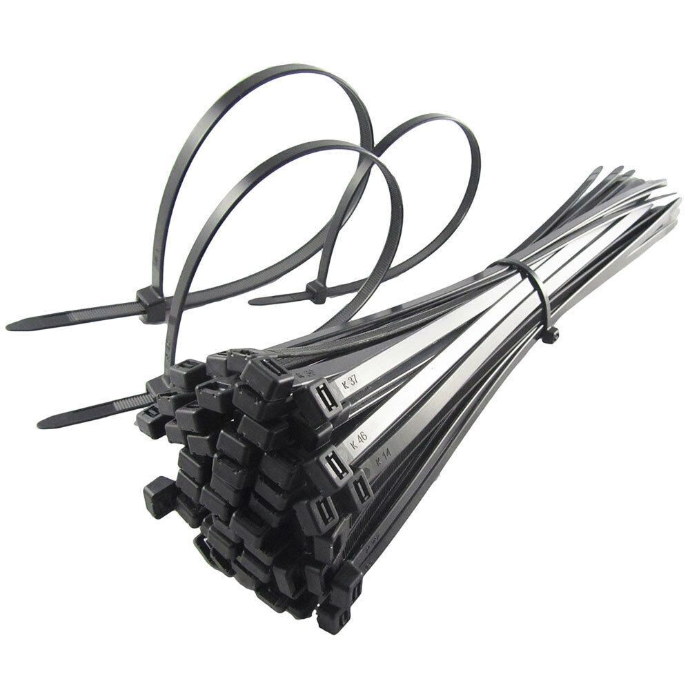 CHS Cable Tie 150 X 3 ( 6" X 2.5MM) 100pcs Black Nylon Cable Zip Ties Cable Management