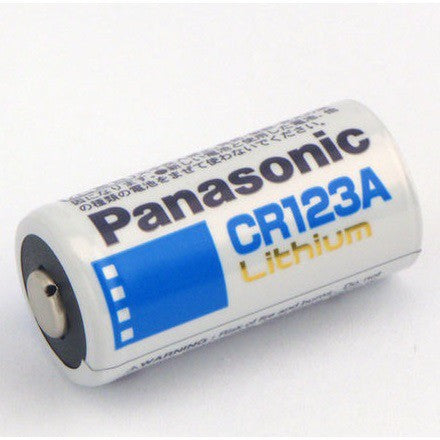 Panasonic CR123A (White) 3V Lithium Battery CR-123A Cylindrical Photo Lithium Power 3 volts CR123