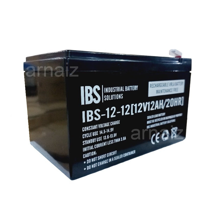 Battery 12V 12Ah 20hr 12 Volts 12 Ampere Battery IBS IBS-12-12 Rechargeable Battery