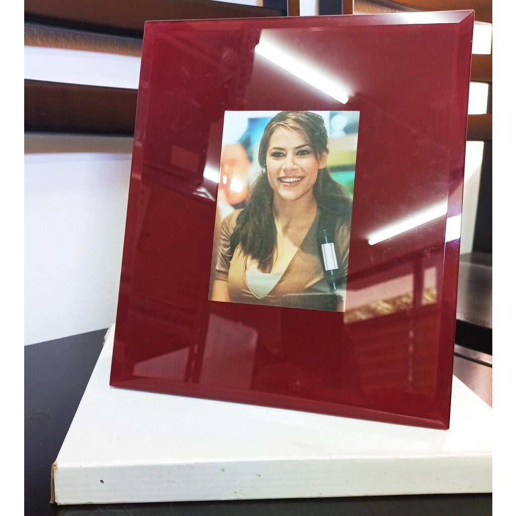Photo Frame for 3R 3-1/2 X 5" Photo Morwenna RB Wall Mount Table Top Red Blood Picture Frame Glass