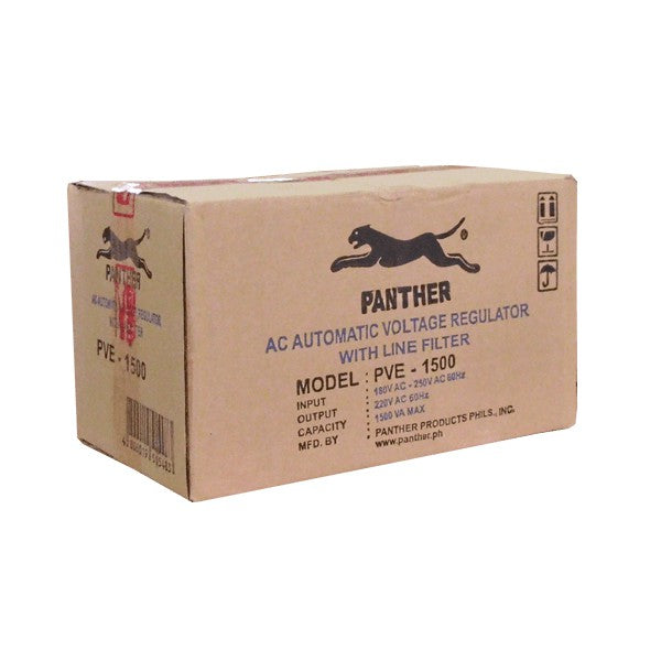 Panther AVR 1500W Relay Type Automatic Voltage Regulator PVE-1500 PC Computer Desktop Laptop TV AVR