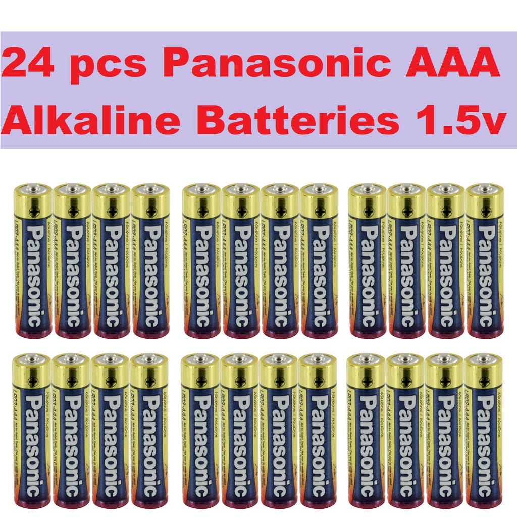 Panasonic AAA (24pc) Battery Alkaline Long Lasting 1.5V LR03T/24V Panasonic AAA Batteries Value Pack