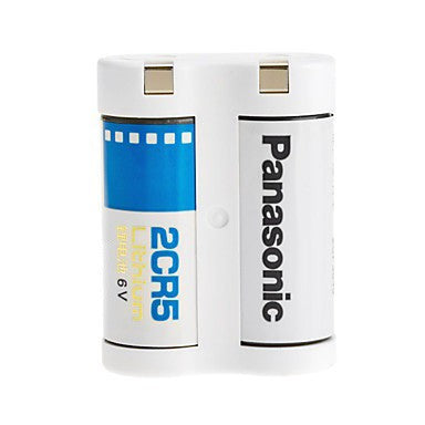 Panasonic 2CR5 (White) Battery 6V Lithium Batteries 2CR-5 Cylindrical Photo Lithium Power 6 volts
