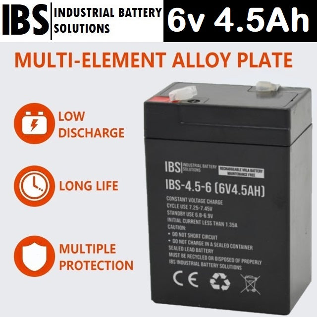Battery 6V 4.5AH Sealed Acid Battery Outdoor Emergency Battery Home Battery Toy Car Fan 6v 4Ah