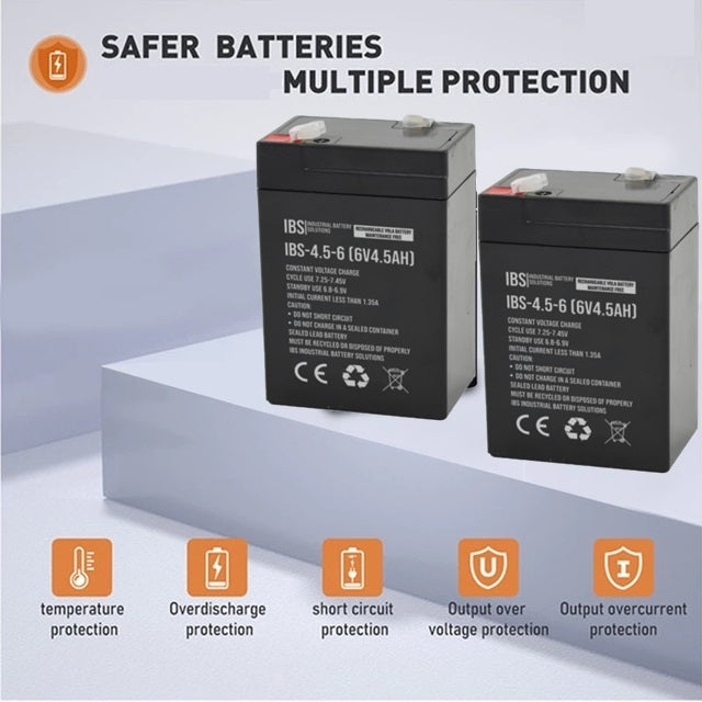 Battery 6V 4.5AH Sealed Acid Battery Outdoor Emergency Battery Home Battery Toy Car Fan 6v 4Ah