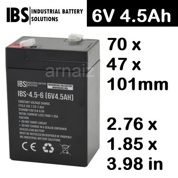 Battery 6V 4.5AH Sealed Acid Battery Outdoor Emergency Battery Home Battery Toy Car Fan 6v 4Ah