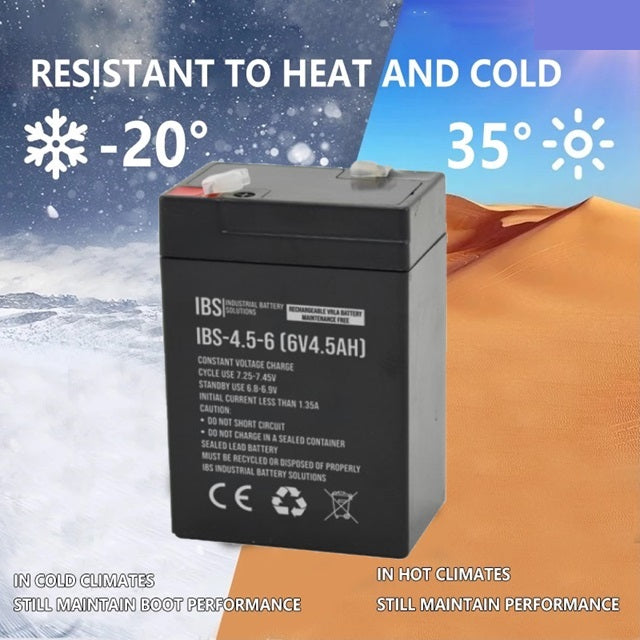 Battery 6V 4.5AH Sealed Acid Battery Outdoor Emergency Battery Home Battery Toy Car Fan 6v 4Ah