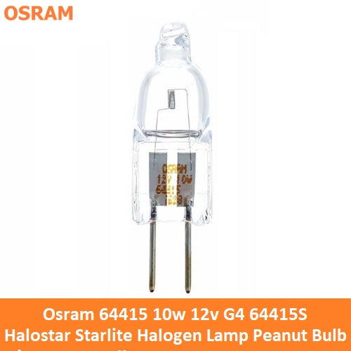 Osram 64415 10w 12v G4 64415S Halostar Starlite Halogen Lamp Peanut Bulb Microscope Bulb