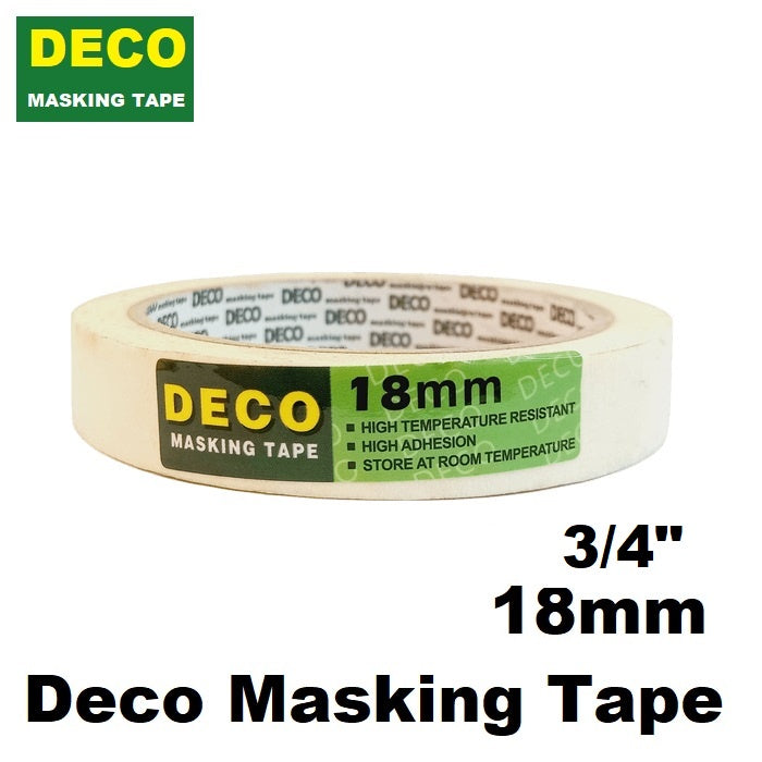 Deco Masking Tape 3/4" 3/4inches 18mm High Temperature Resistant Masking Tape High Adhesion Tape 3/4