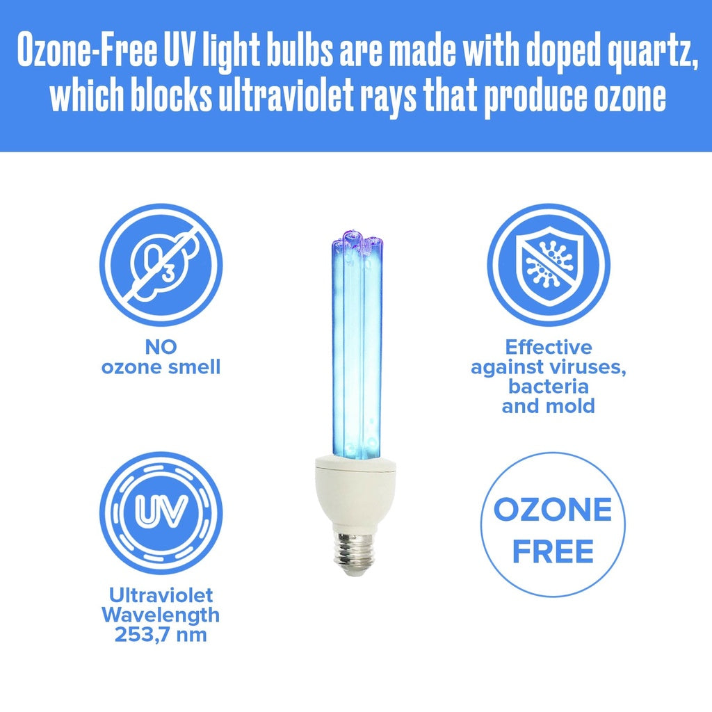 CFL UVC 25W E27 220VAC Germicidal Lamp Compact Sterilizer Bulb UV Sterilization lamp E27 screw base