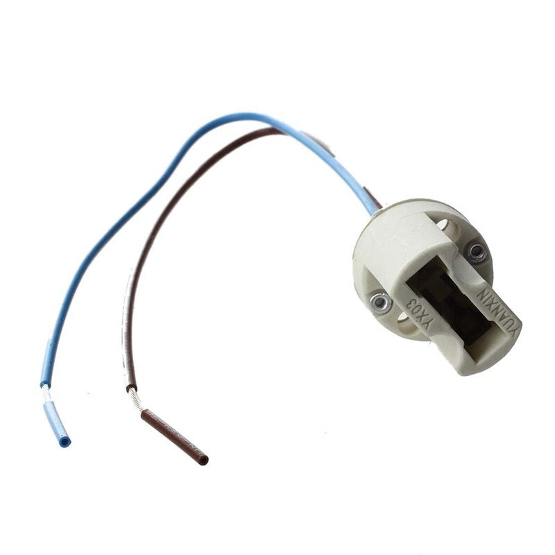 G9 Lamp Holder G9 Ceramic Socket Cable Connection Socket Adapter halogen Blue and Brown Teflon wire