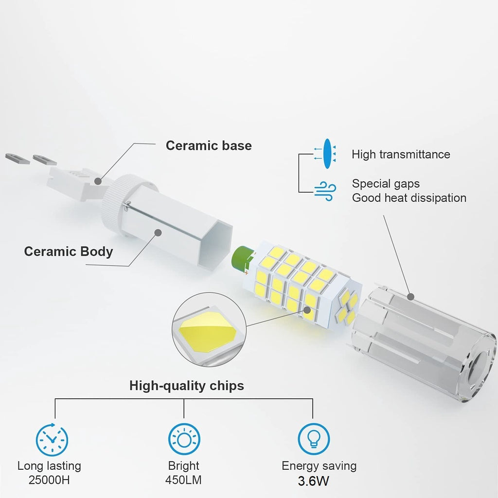 Led Bulb G9 3.5W 2700K 220-VAC Clear Type 220V Warm White Capsule Light Non-dimmable for Chandelier