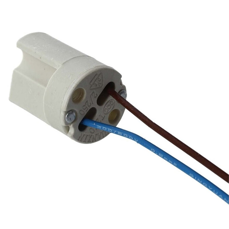 G9 Lamp Holder G9 Ceramic Socket Cable Connection Socket Adapter halogen Blue and Brown Teflon wire