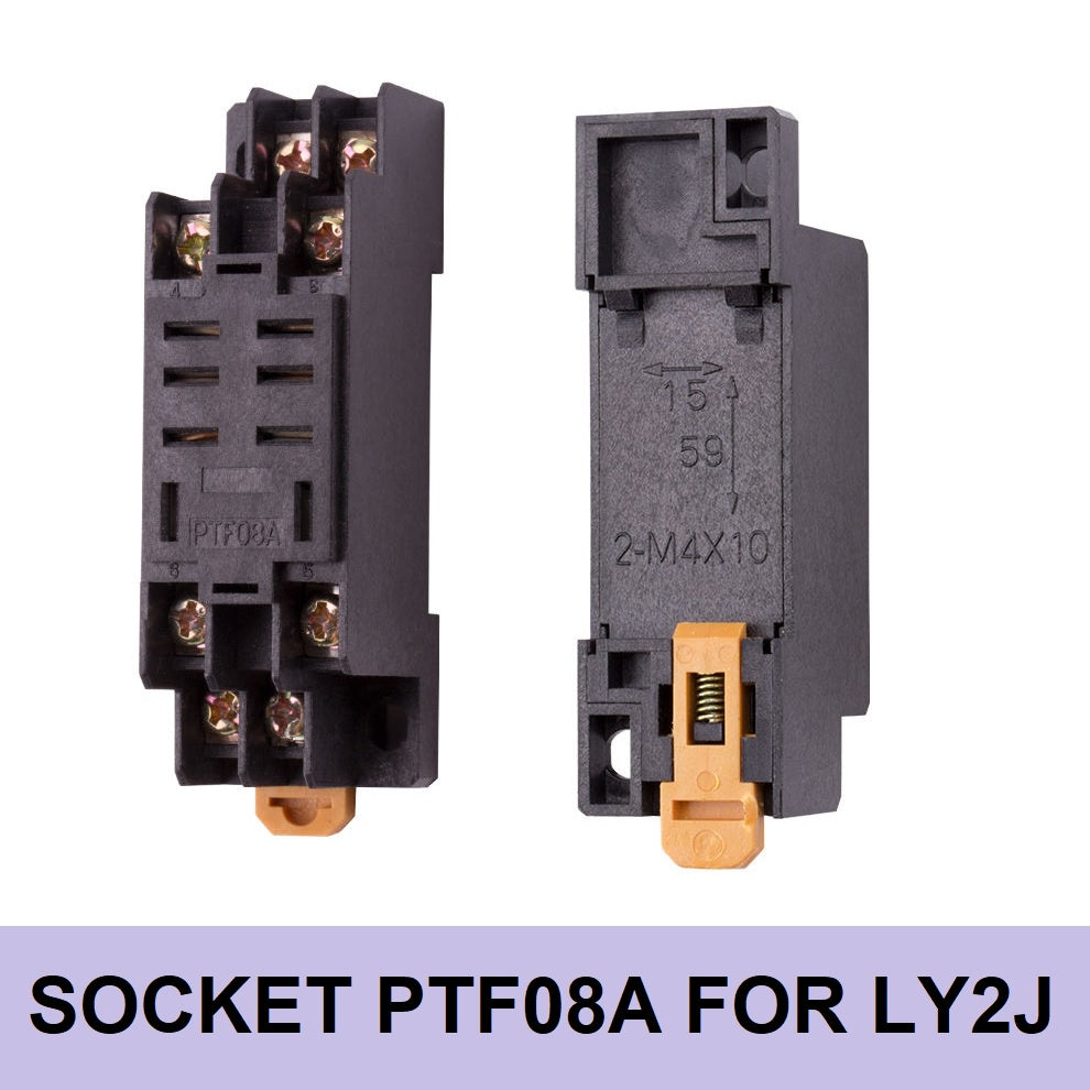 Socket PTF-08A 8 Pin Relay Socket Base For LY2J LY2NJ HH62P JYR-L2 Relay Socket PTF08A Relay Base