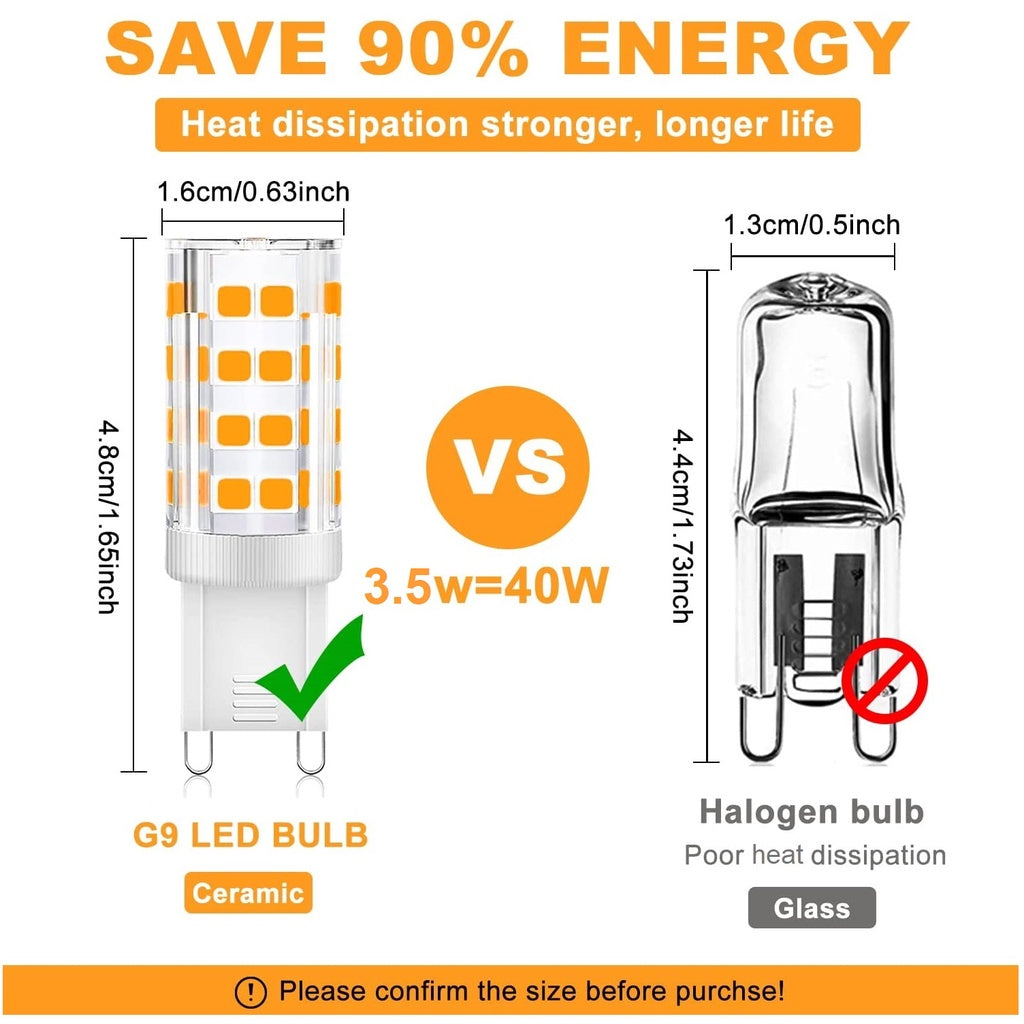 Led Bulb G9 3.5W 2700K 220-VAC Clear Type 220V Warm White Capsule Light Non-dimmable for Chandelier