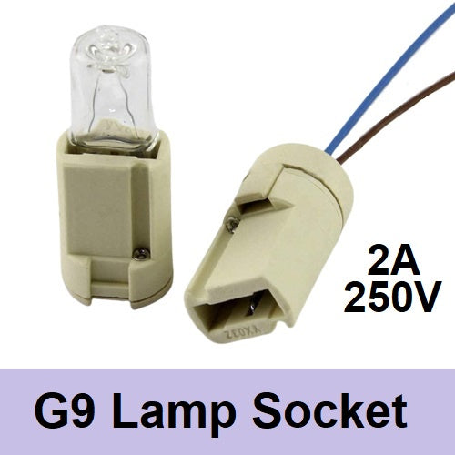 G9 Lamp Holder G9 Ceramic Socket Cable Connection Socket Adapter halogen Blue and Brown Teflon wire
