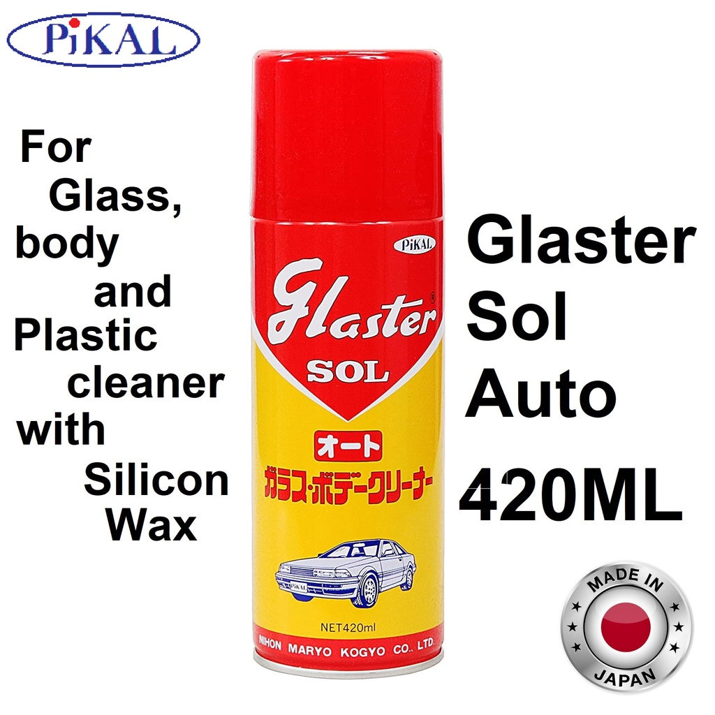 PiKal Glaster Sol Glass and Body Cleaner 14.2fl 420ml Aerosol Can For Glass body and plastic cleaner