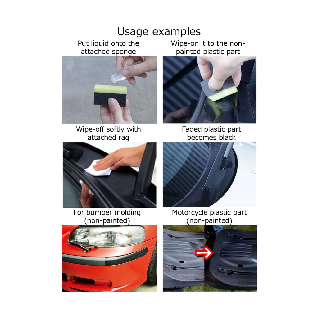 Car Mate Plastic Surface Restorer Super Long Lasting Non Painted Coating effect lasts for 6 months
