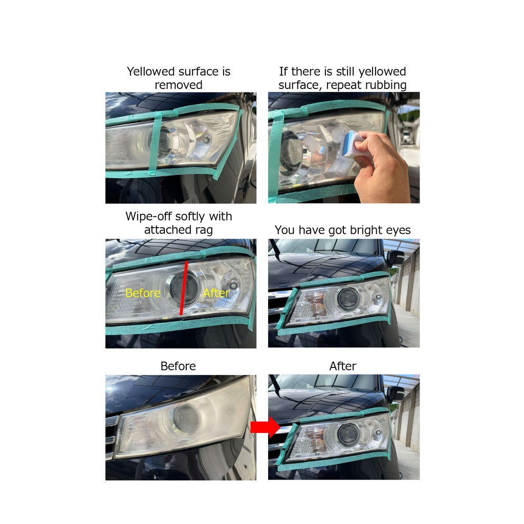 Willson Headlight Restorer 50ml Headlight Plastics Cleaner Restoration Liquid For Yellowed Surface