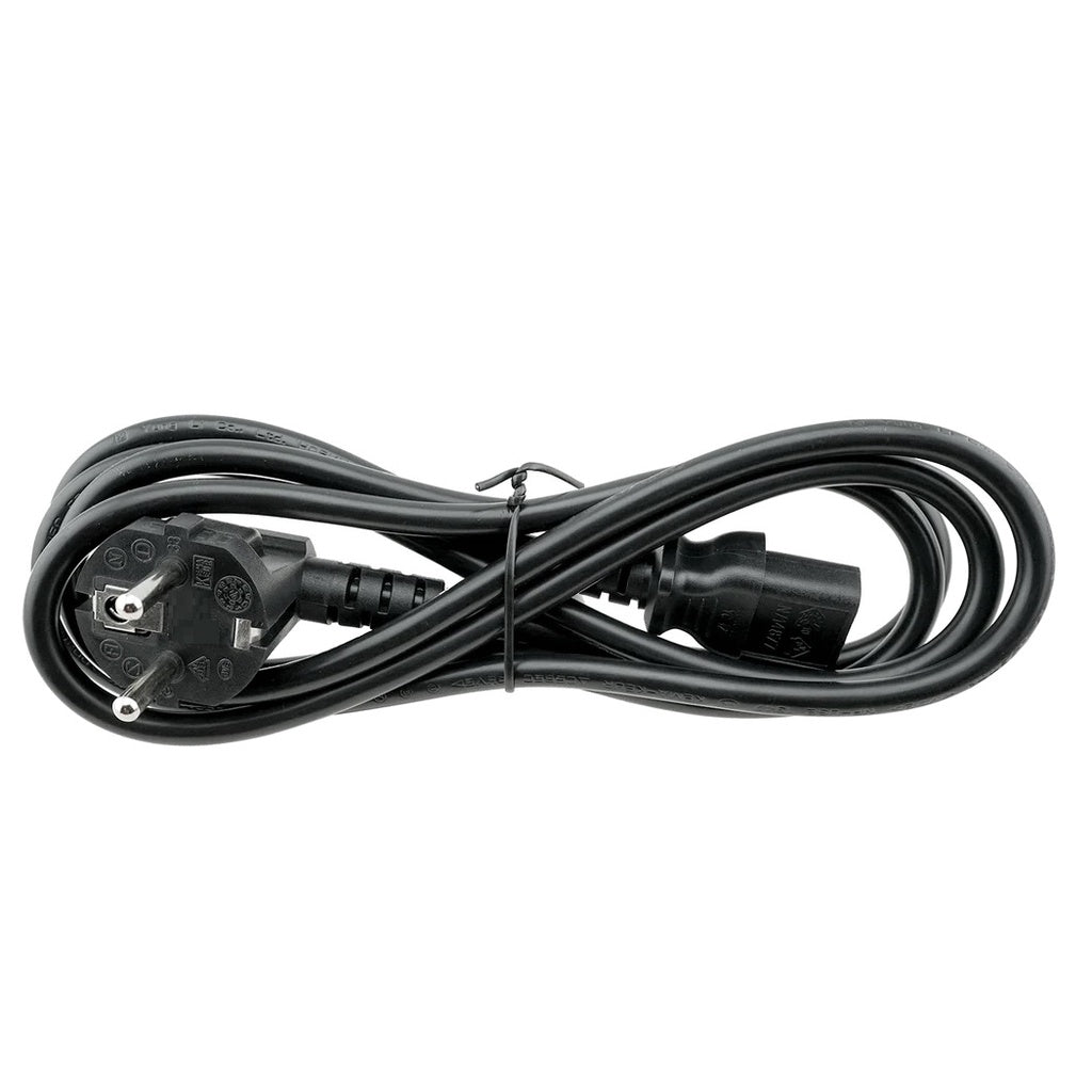Power Cord Angled German Plug European Standard To C13 SJT AWG18 3C 3m 3meters 1mm Black Wire CEE7/7