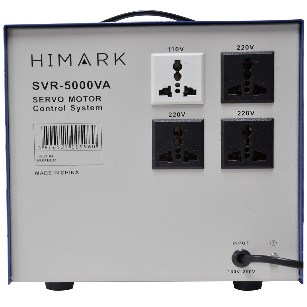 Himark 5000W AVR Automatic Voltage Regulator 5000VA Servo Motor Type 5KVA AVR Time Delay Power On