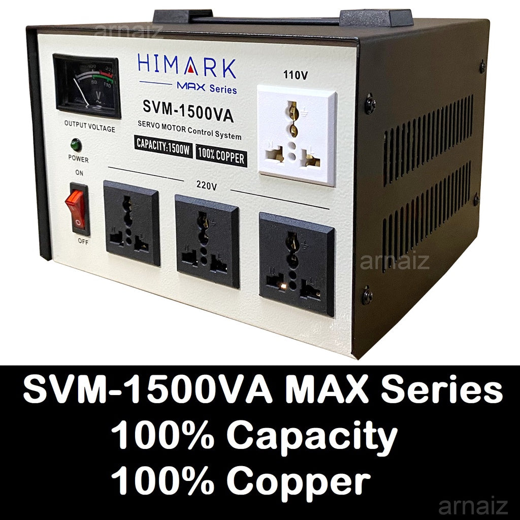 Himark 1500W AVR Automatic Voltage Regulator 1500VA Servo Motor Type 1.5KVA AVR Time Delay Power On