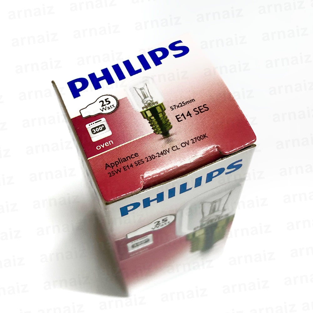 Philips Specialty Oven Bulb 25W 230/240V E14 SES Clear Incandescent Appliance Lamp T25 CL OV 1CT