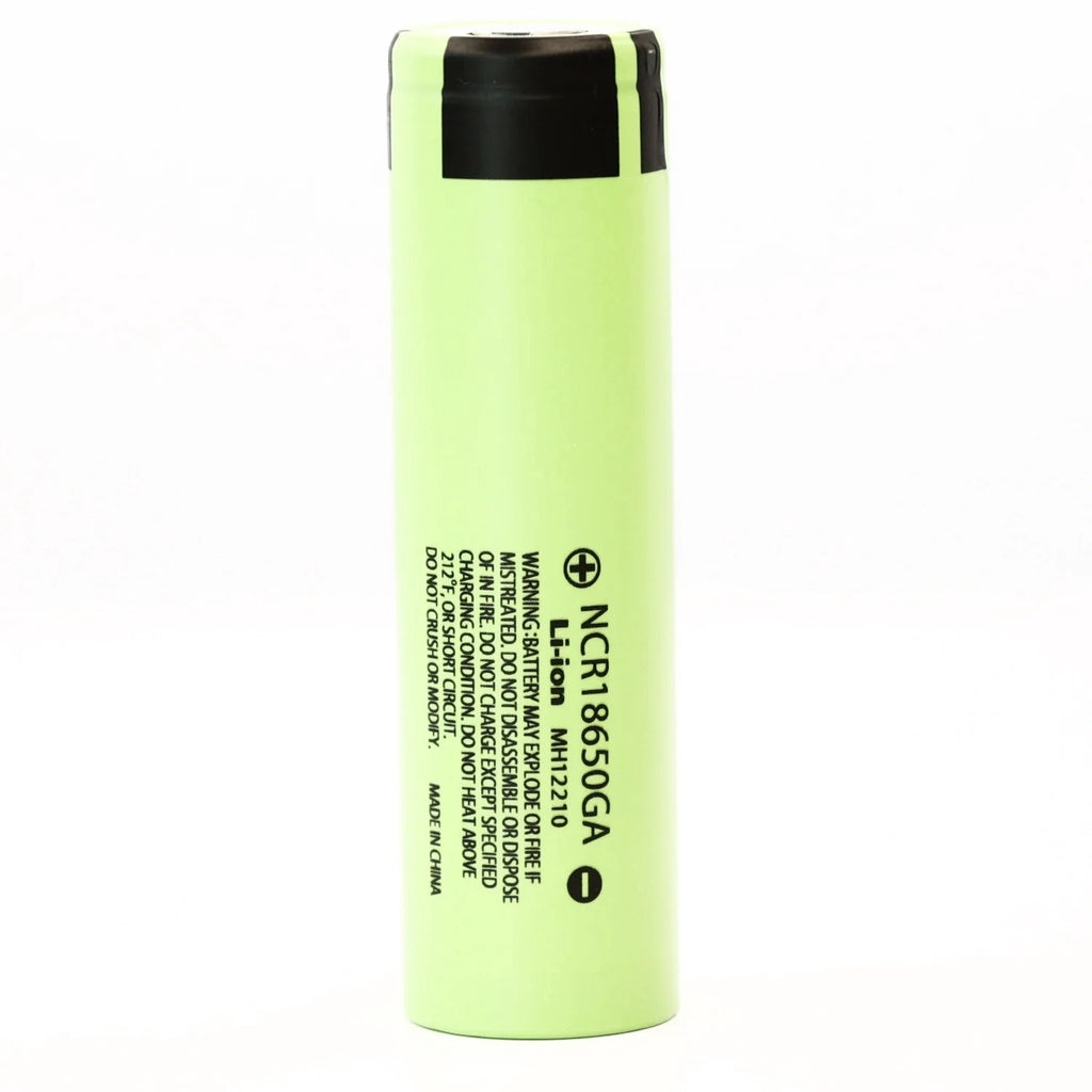 Panasonic NCR18650GA 18650 3.6V Lithium Ion Battery Green 3450mAh Flat Top Lithium Rechargeable 1pc