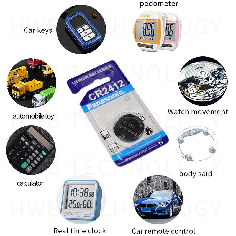 CR2412 Battery (1 pc) 3V CR-2412 CR 2412 Lithium Coin Button Cell Batteries 3 Volts