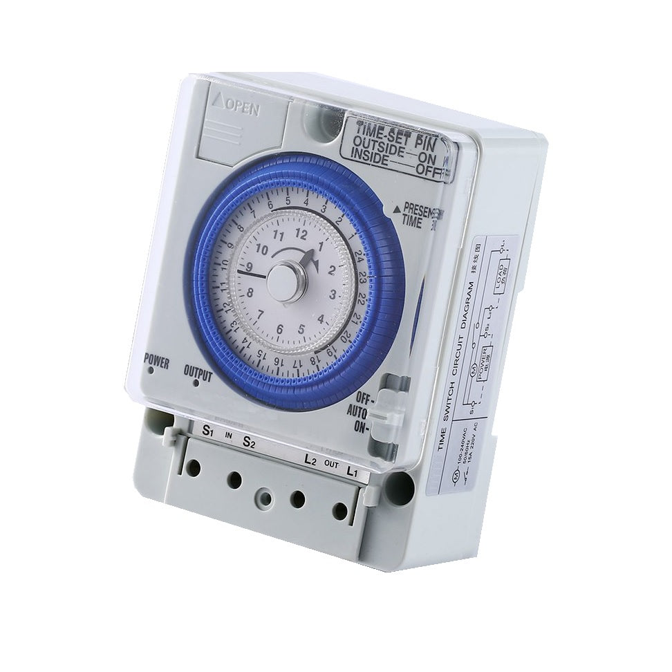 Daily Timer TB-35N With Back Up Battery Timer Switch 15 Min 24 Hrs AC100-240V 15A Non Power Failure