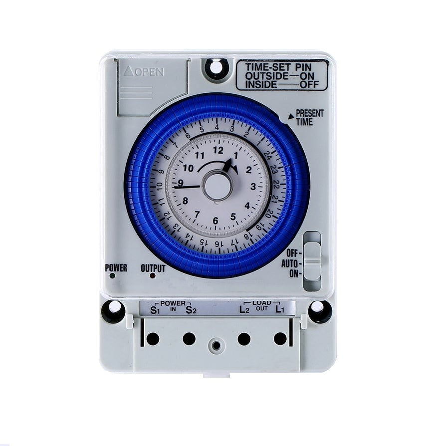 Daily Timer TB-35N With Back Up Battery Timer Switch 15 Min 24 Hrs AC100-240V 15A Non Power Failure