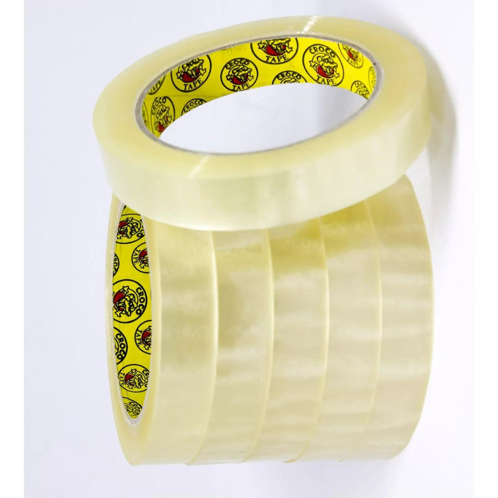 Crocodile Transparent Tape (1 pc) 24mm x 25 yards Sticky Clear Tape Stationery Tape 1 inch