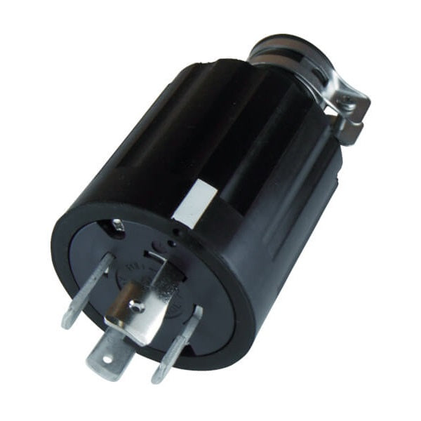 American Denki 4622R Locking Plug 60A 250V 3 Pole 4 Wire Rubber Housing Twist Locking Grounding Plug