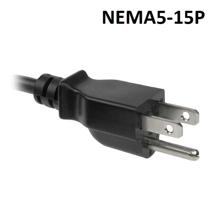 Power Cord NEMA 5 15P To C13 NEMA 5-15P 5m Replacement AC Power Cord Monitor Power Cable 5 meters