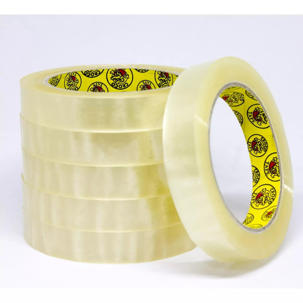 Crocodile Transparent Tape (1 pc) 24mm x 25 yards Sticky Clear Tape Stationery Tape 1 inch