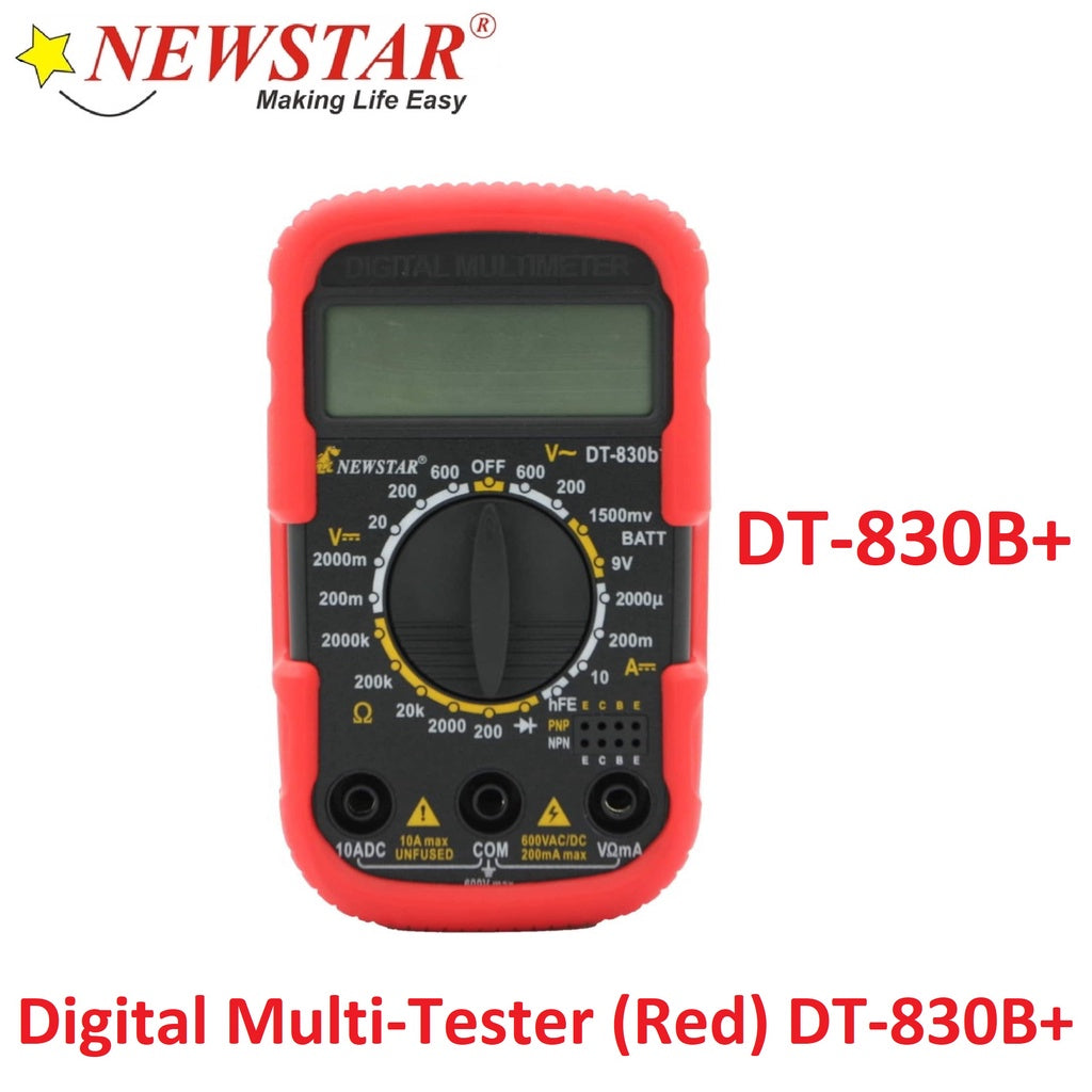 LQD Newstar DT-830B+ Digital Multi-Tester Red Multimeter Multitester Digital Tester