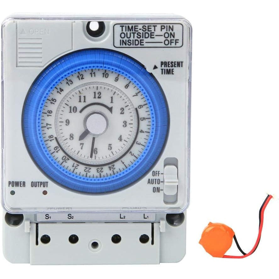 Daily Timer TB-35N With Back Up Battery Timer Switch 15 Min 24 Hrs AC100-240V 15A Non Power Failure