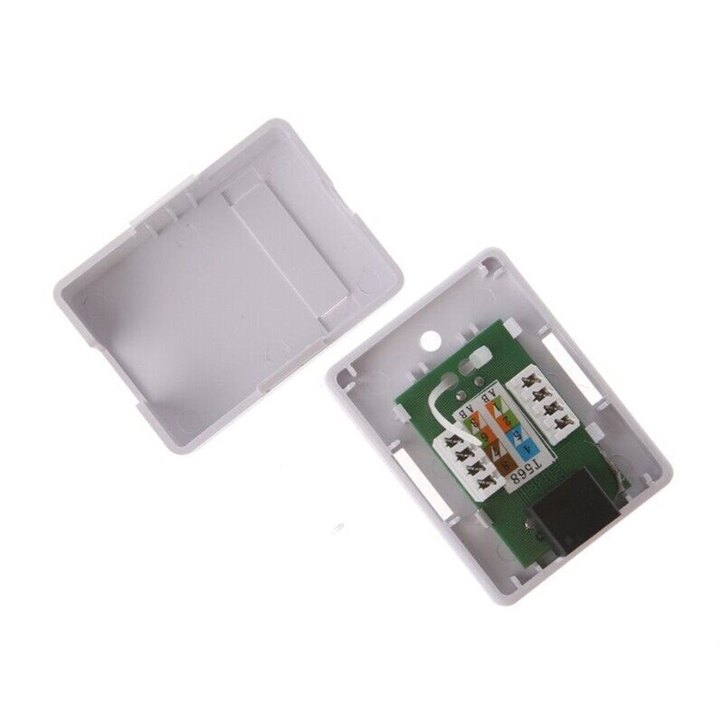 Cat6 Modular Box Surface Mount Box with Adhesive cat 6 RJ45-8P8C Single Port Information Outlet