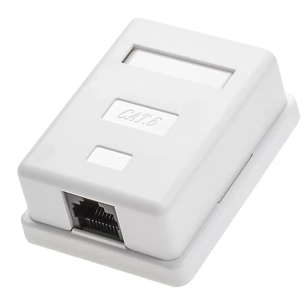 Cat6 Modular Box Surface Mount Box with Adhesive cat 6 RJ45-8P8C Single Port Information Outlet
