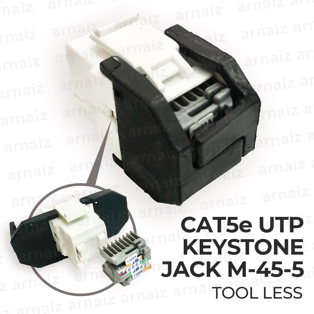 CAT5e RJ45 Keystone Jack UTP Key stone M-45-5 Shuttered Cat 5e UTP Tool less RJ45 3M Volition Style