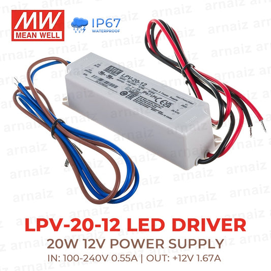Mean Well LPV-20-12 Led Driver 20W Single Output Switching Power Supply Meanwell