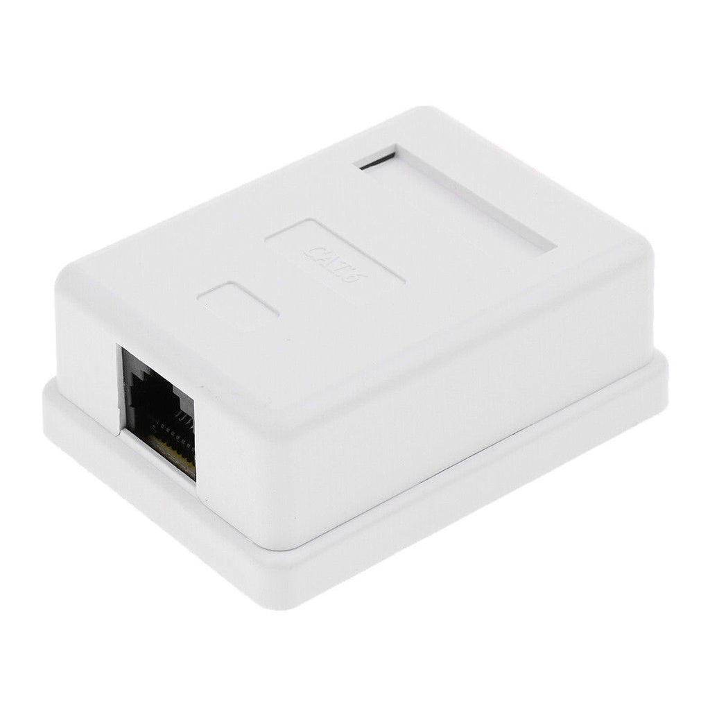 Cat6 Modular Box Surface Mount Box with Adhesive cat 6 RJ45-8P8C Single Port Information Outlet