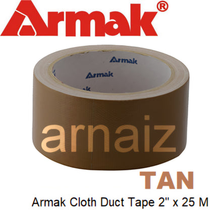 Armak Cloth Duct Tape - Tan Brown Mesh Duck Tape 2 inch x 82 feet or 48 mm x 25 meter