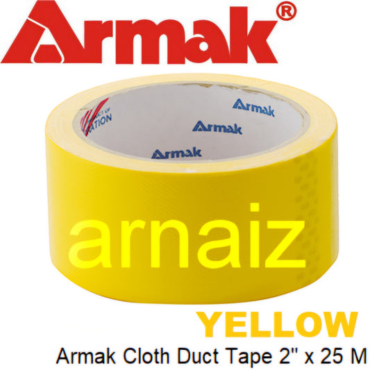 Armak Cloth Duct Tape - Yellow Mesh Duck Tape 2 inch x 82 feet or 48 mm x 25 meter