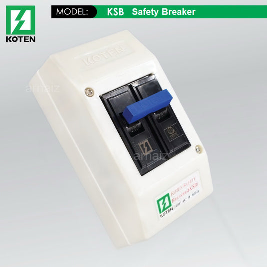 Koten KSB Safety Breaker Plastic Enclosure 2P 15 20 30 40 50 60 70 100 Ampere