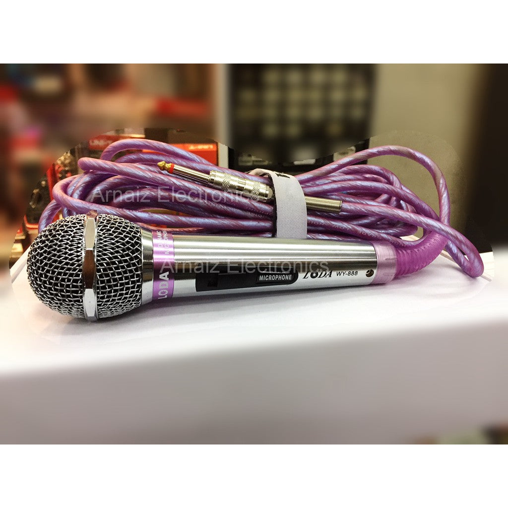 Loda Microphone for Videoke 10 Meters Wire Fixed to the Mic Professional Dynamic Hi Fidelity LW888